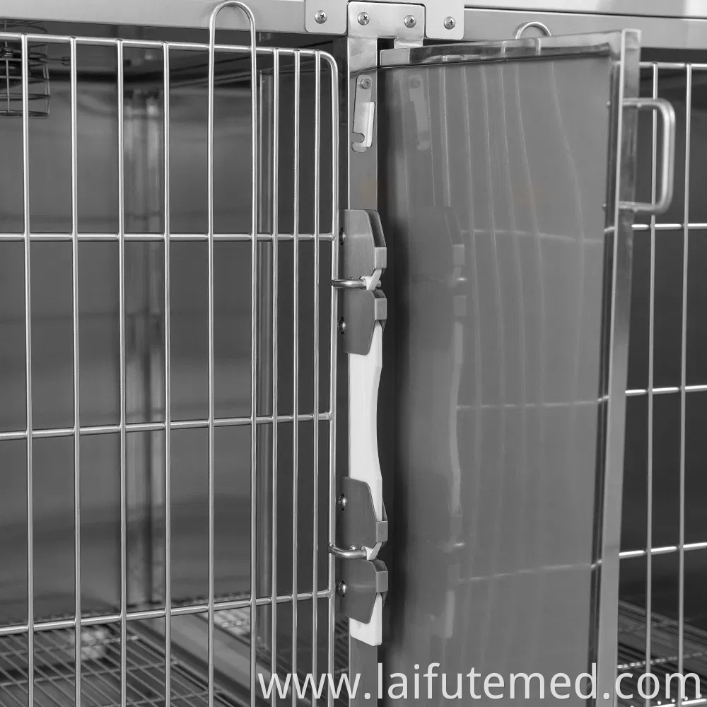 High Quality Stainless Steel Medical Cage Animal Pet Infrared Therapy Inpatient Intensive Care Oxygen for Vet Clinic Veterinary Cage